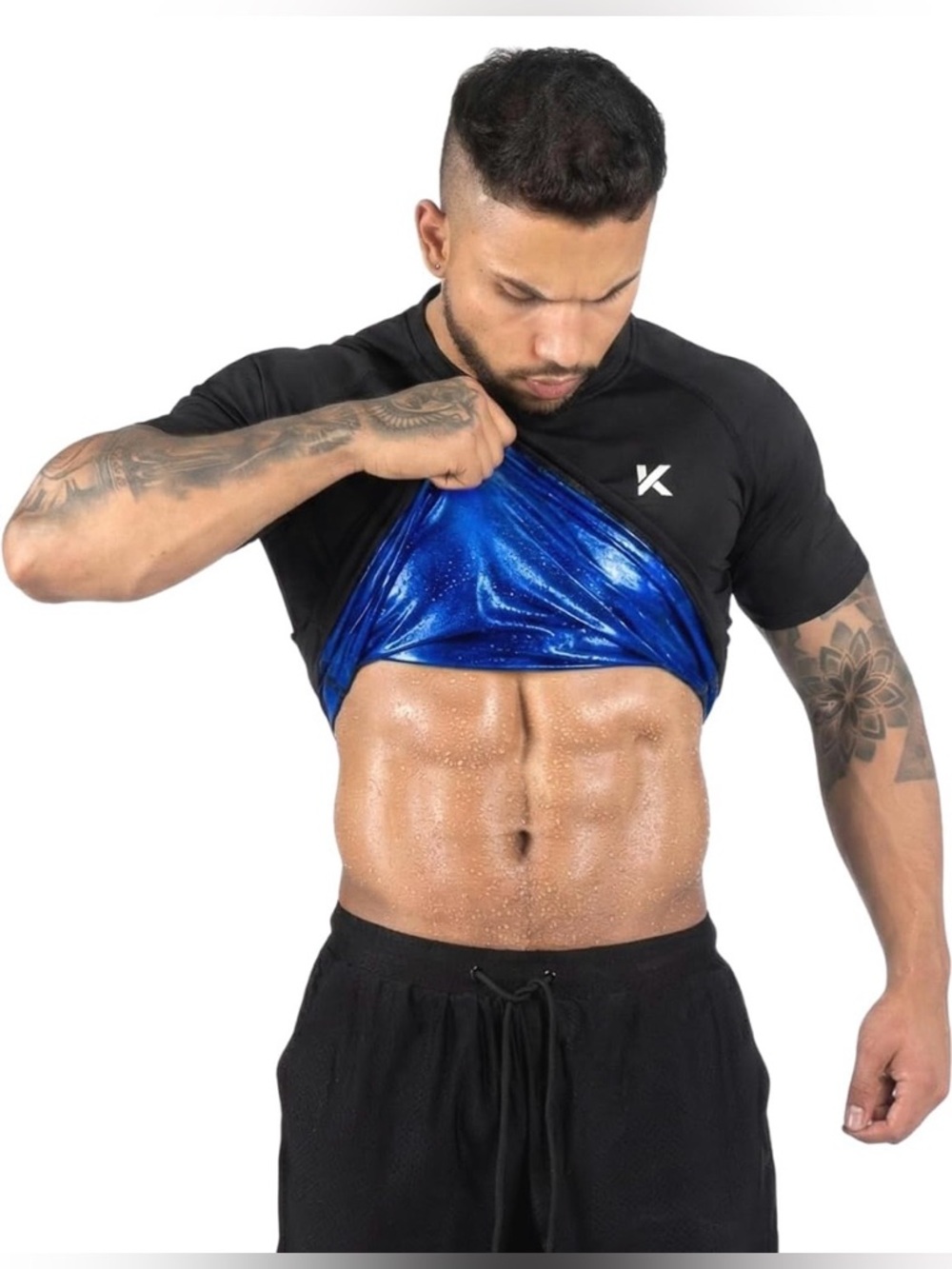 Kewlioo Sauna Shirt for Men 💪🔥 Black 4XL